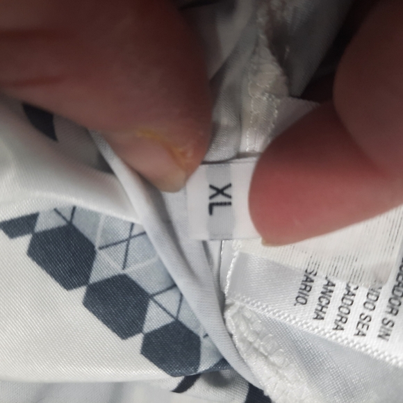 Style & Co Dress XL Black White Fit & Flare Wing Sleeve Midi Elastic Waist - Picture 7 of 10